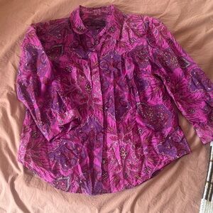 J Crew Liberty Paisley Button Down